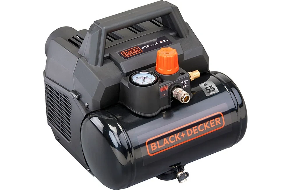 Black & Decker 1 HK, liten oljefri kompressor på 6 liter